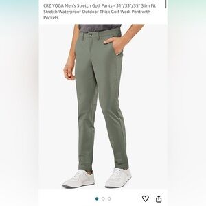 CRZ Yoga Mens Stretch Golf Pants